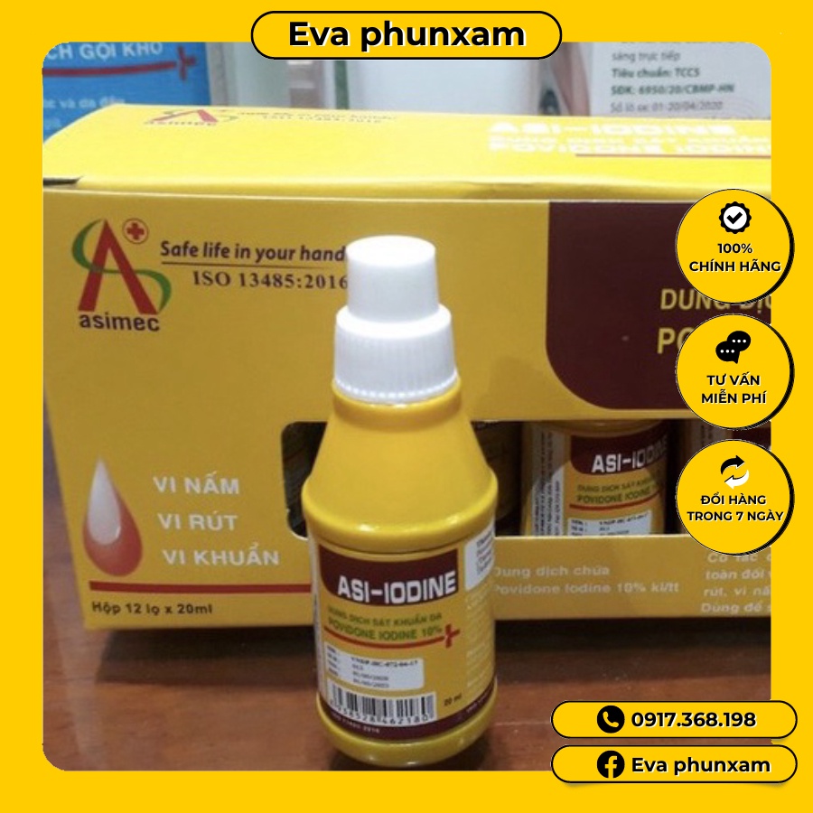Dung dịch cồn vàng sát khuẩn povidone iodine 10%