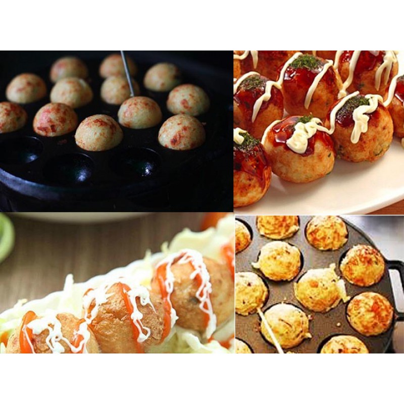 Khuôn làm bánh bạch tuộc Takoyaki Nhật bản có chống dính