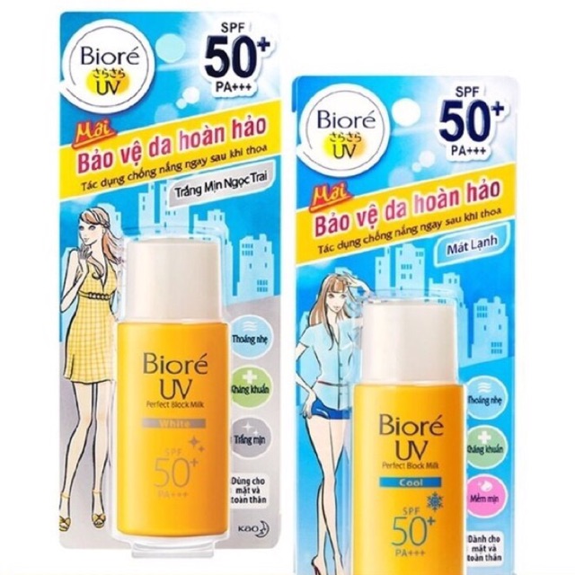 Sữa Chống Nắng Bảo Vệ Da Hoàn Hảo Biore SPF50+ PA++++ (Chai 25ml)