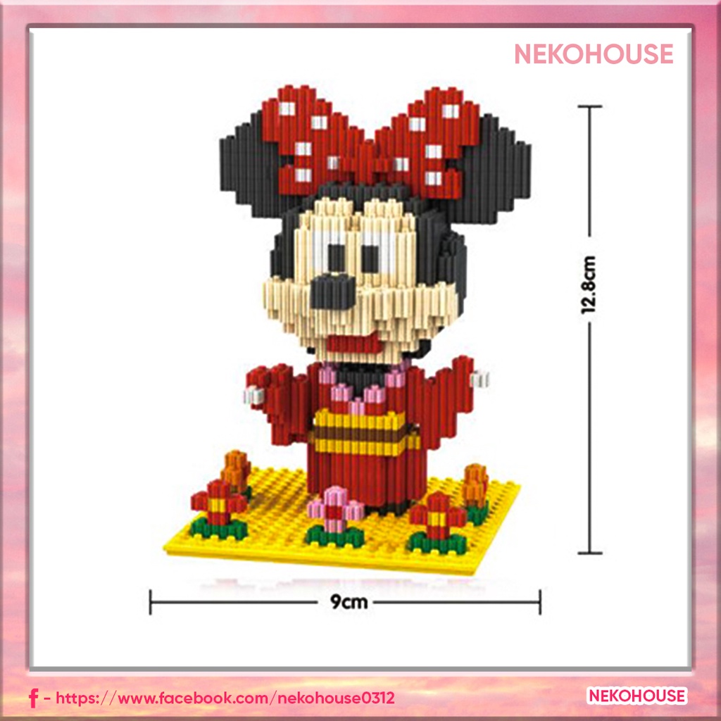 Đồ chơi lắp ráp lego Mickey và Minnie mặc Kimono
