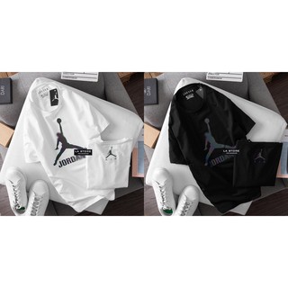 Áo thun unisex VNXK cao cấp - Áo thun Jordan logo phản quang (2 mẫu Trắng/Đen)