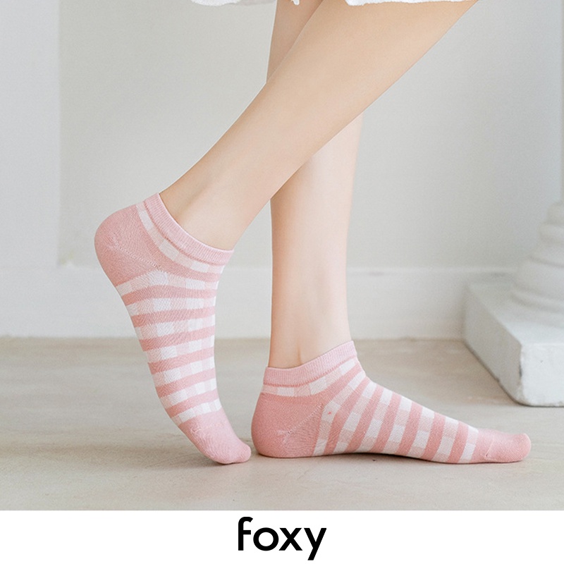 Tất Nữ Cổ Thấp Màu Hồng Hoa Quả Ngọt Ngào Foxy - FOS006