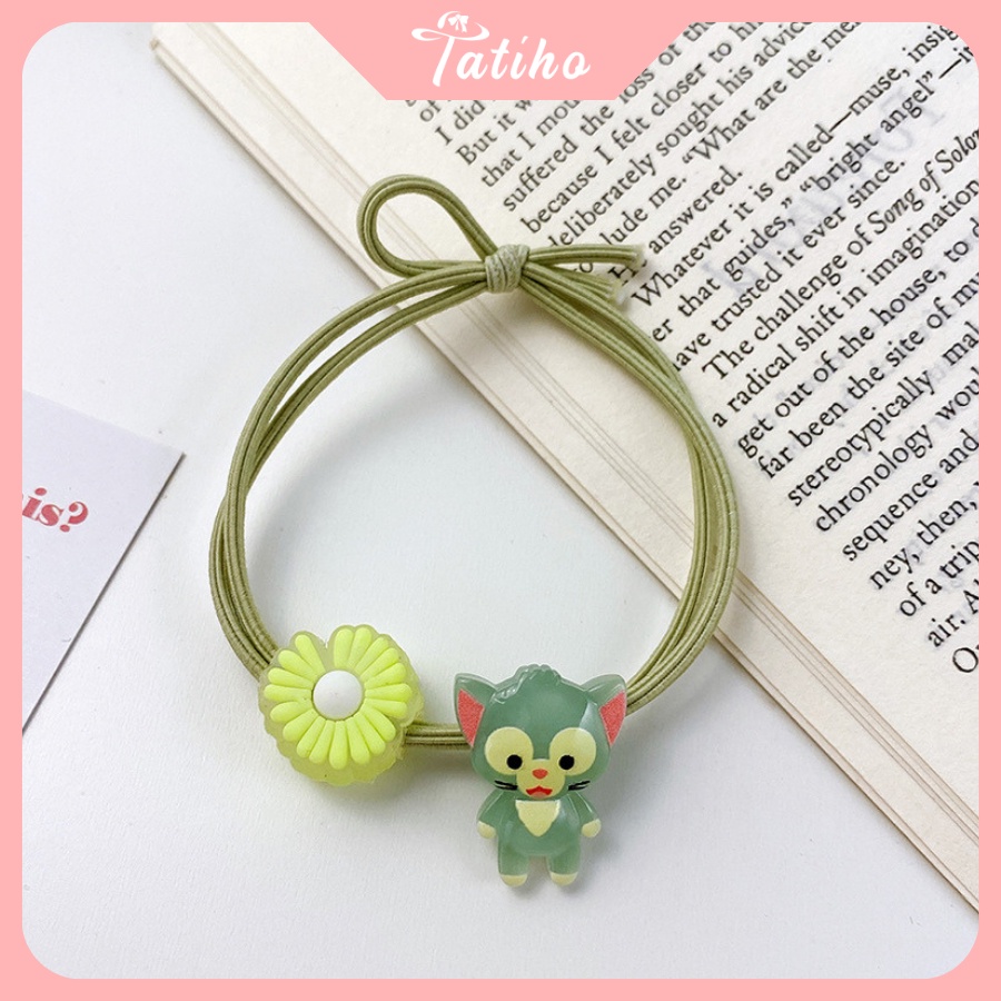 Dây Cột Tóc Phát Sáng Họa Tiết Hoạt Hình Dễ Thương Phong Cách Hàn Quốc Nhiều Màu - Tatiho - Mã SC014