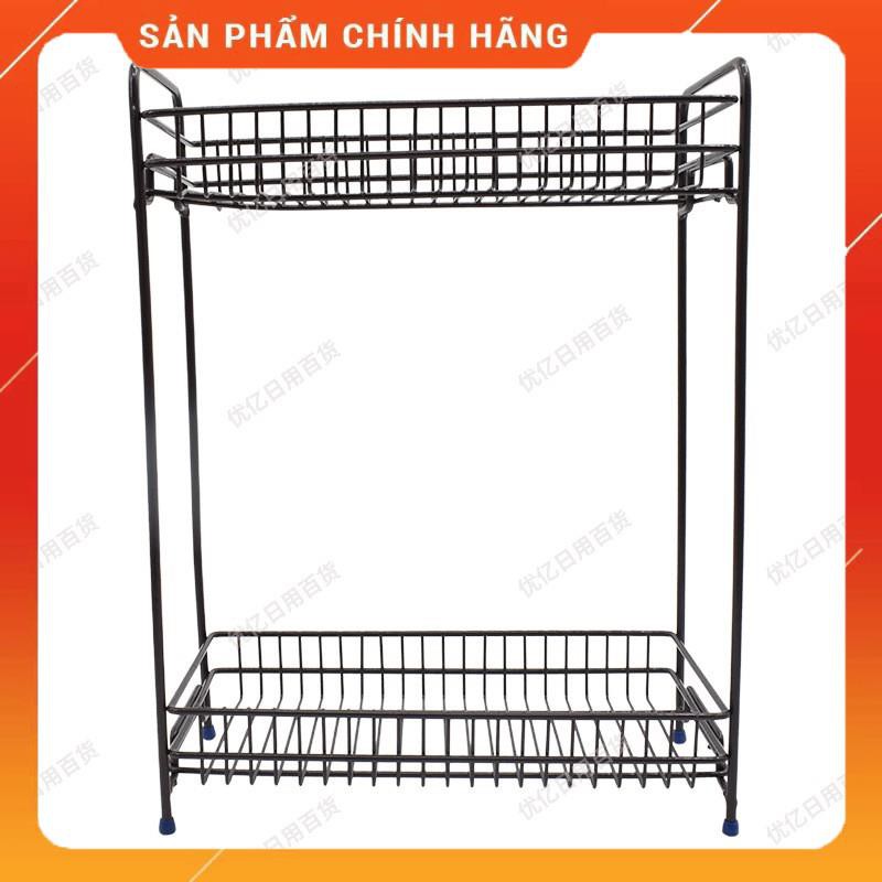 CHÍNH HÃNG -  Kệ inox 2 tầng bọc nhựa để đồ đa năng 2079,kệ 2 tầng để gia vị nhà bếp,để đồ phòng tắm