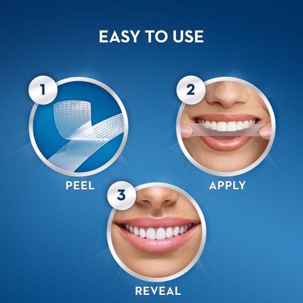 Miếng Dán Trắng Răng Tiện Lợi 3D White Teeth Whitening Strips ( Hộp 7 miếng )