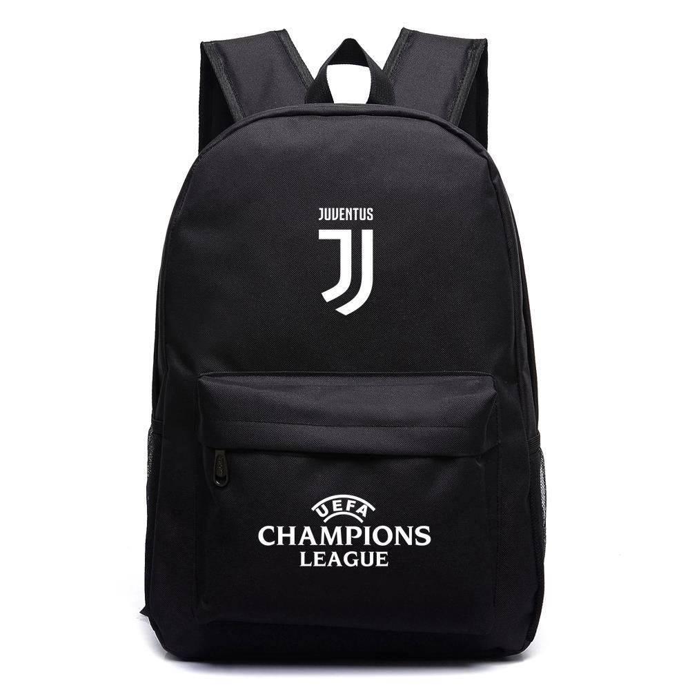 Hàng Có Sẵn-Hot Ba Lô Canvas In Logo Champions League Juventus C Luo Liverpool Hotspur Chelsea Real Madrid Manchester United Mi