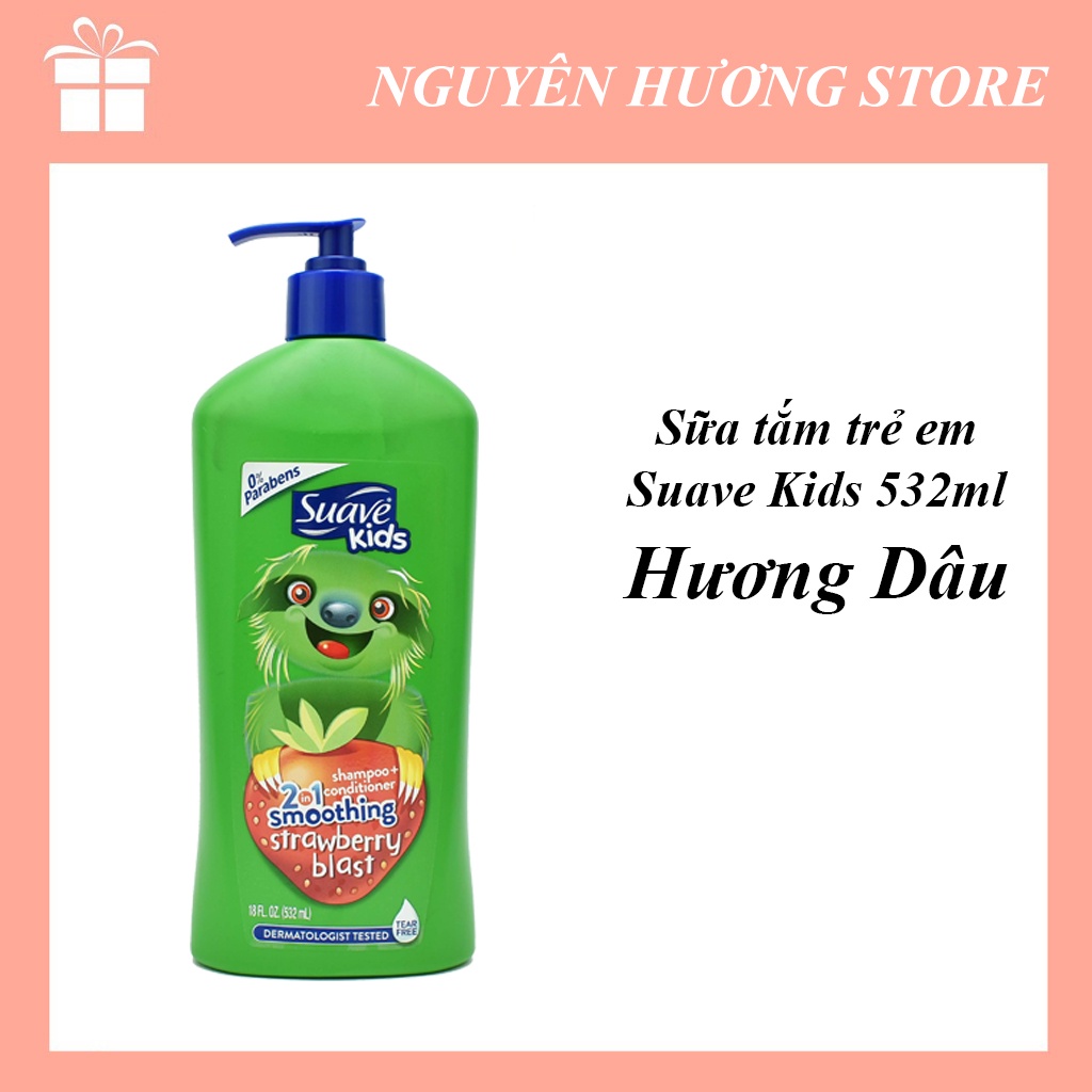 Sữa tắm - gội - xả 3in1 Suave Kids 532ml | Sữa tắm trẻ em Suavekid | Suave kid 532ml