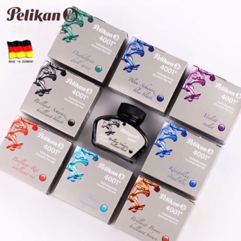 Mực Pelikan 4001 lọ 62,5ml - Mực bút máy cao cấp không phai, nhanh khô, không lắng cặn