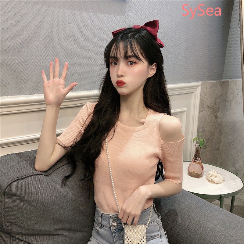 Áo Dệt Kim Ngắn Tay Thời Trang Mùa Hè Hàn Quốc Cho Bé Gái