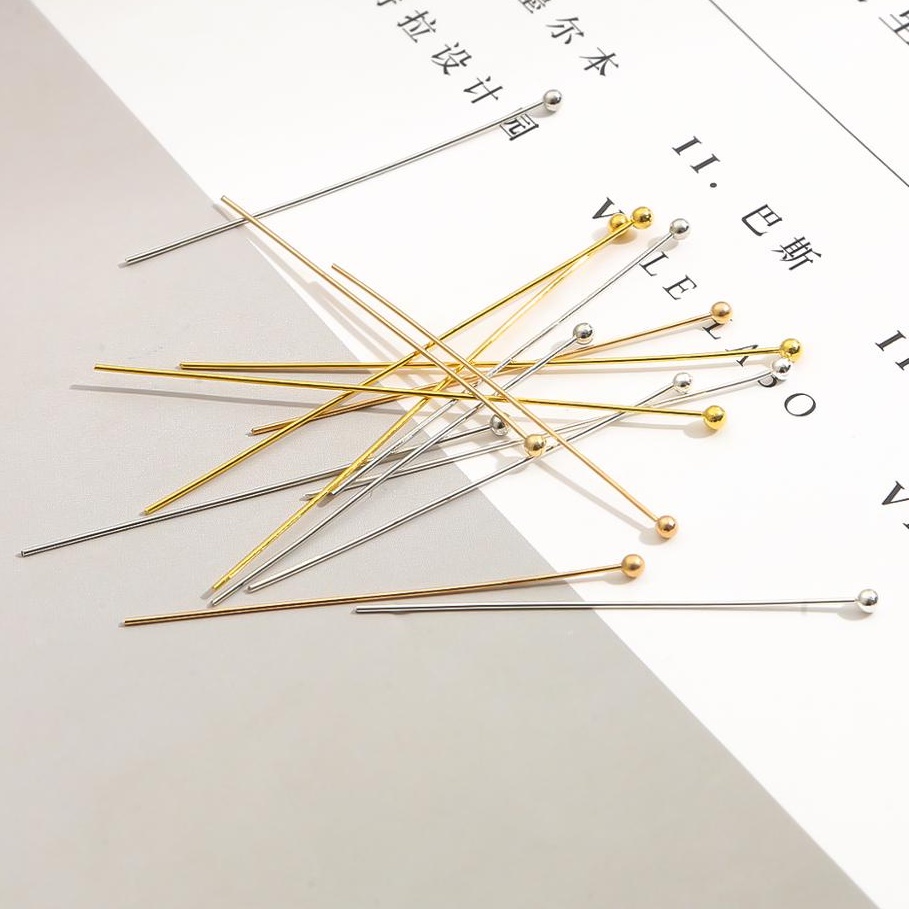 10 Đinh xỏ hạt đầu tròn/ Đinh xỏ hạt đầu bi tròn