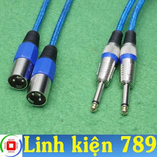 Dây jack canon đực ra 6 ly dài 75cm (2 dây)