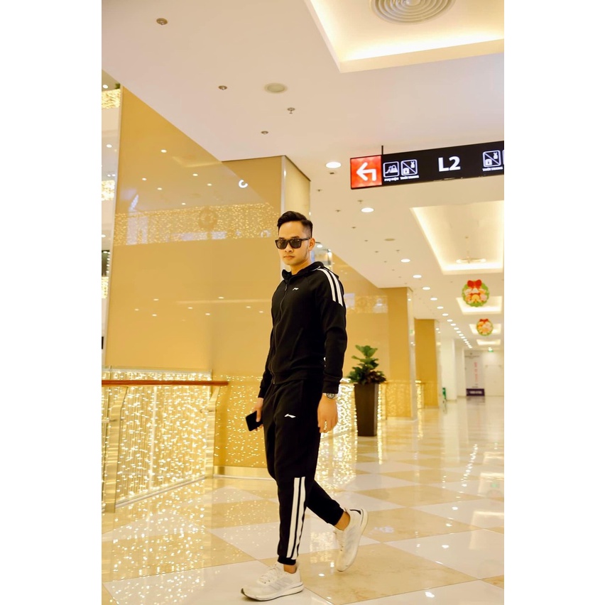 Bộ thể thao bộ quần áo thể thao nam Lining