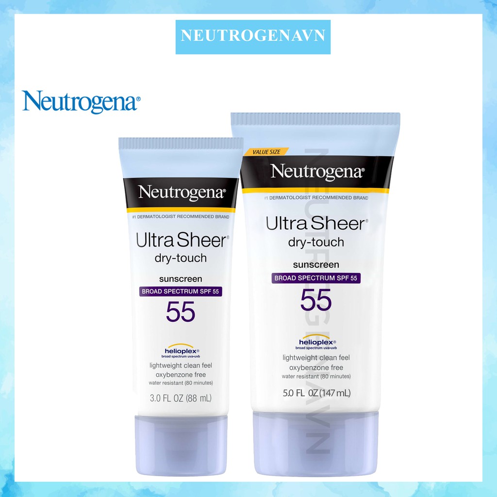 Kem Chống Nắng Neutrogena Ultra Sheer® Dry-Touch Sunscreen Broad Spectrum SPF 55 (88mL / 147mL)