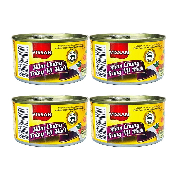 Combo 4 Mắm Chưng Trứng Vịt Muối Vissan 200g (Date 2025)