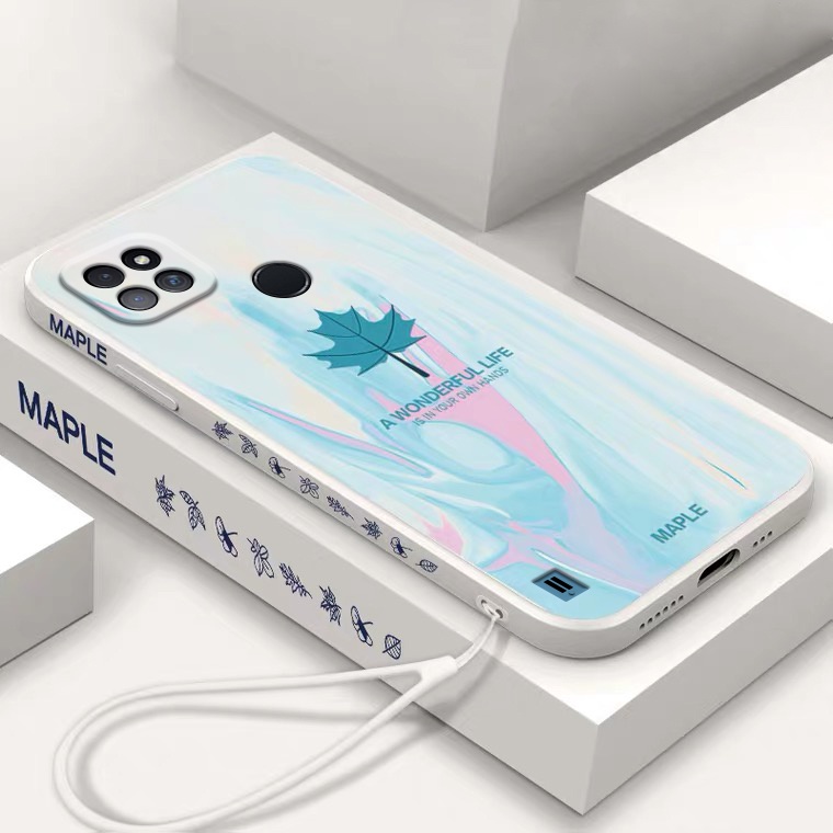 Ốp Điện Thoại Silicon Mềm Hình Lá Phong Cho Realme 8 6 7 PRO 6i 5 5s 5i 7i C20 C21 C21Y C25 C15 C12 C11 C3