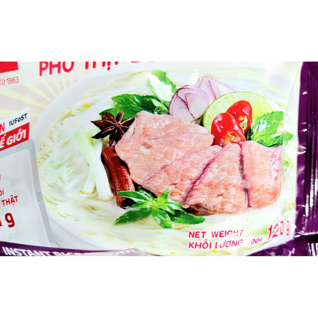 phở thịt gà bò hoàng gia vifon có gói thịt thật 120 gr gói