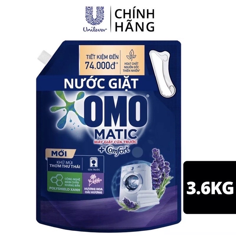 túi nước GIẶT OMO Matic CỬA TRƯỚC KHỬ MÙI THƯ THÁI 3,6kg