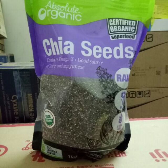 Hạt Chia đen Úc Organic gói 1kg (Date 2023)