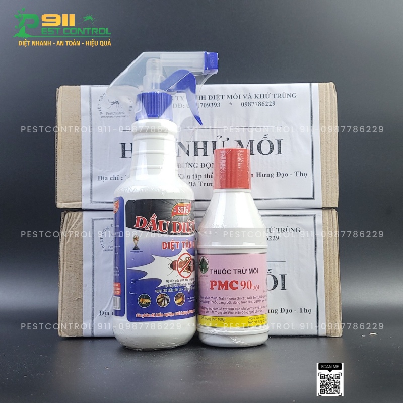 Combo diệt mối cả đàn, tránh mối quay lại - 2 hộp nhử + 1pmc + 1 xịt sifa