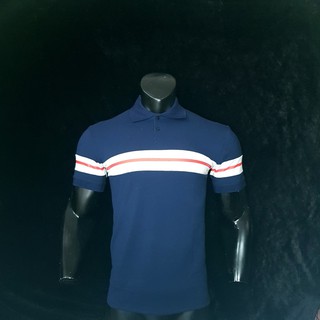 Áo Thun Polo Cá Sấu Phối Sọc Ngang SXA02-35, Chất coton 2 chiều thoáng mát, thấm hút mồ hôi