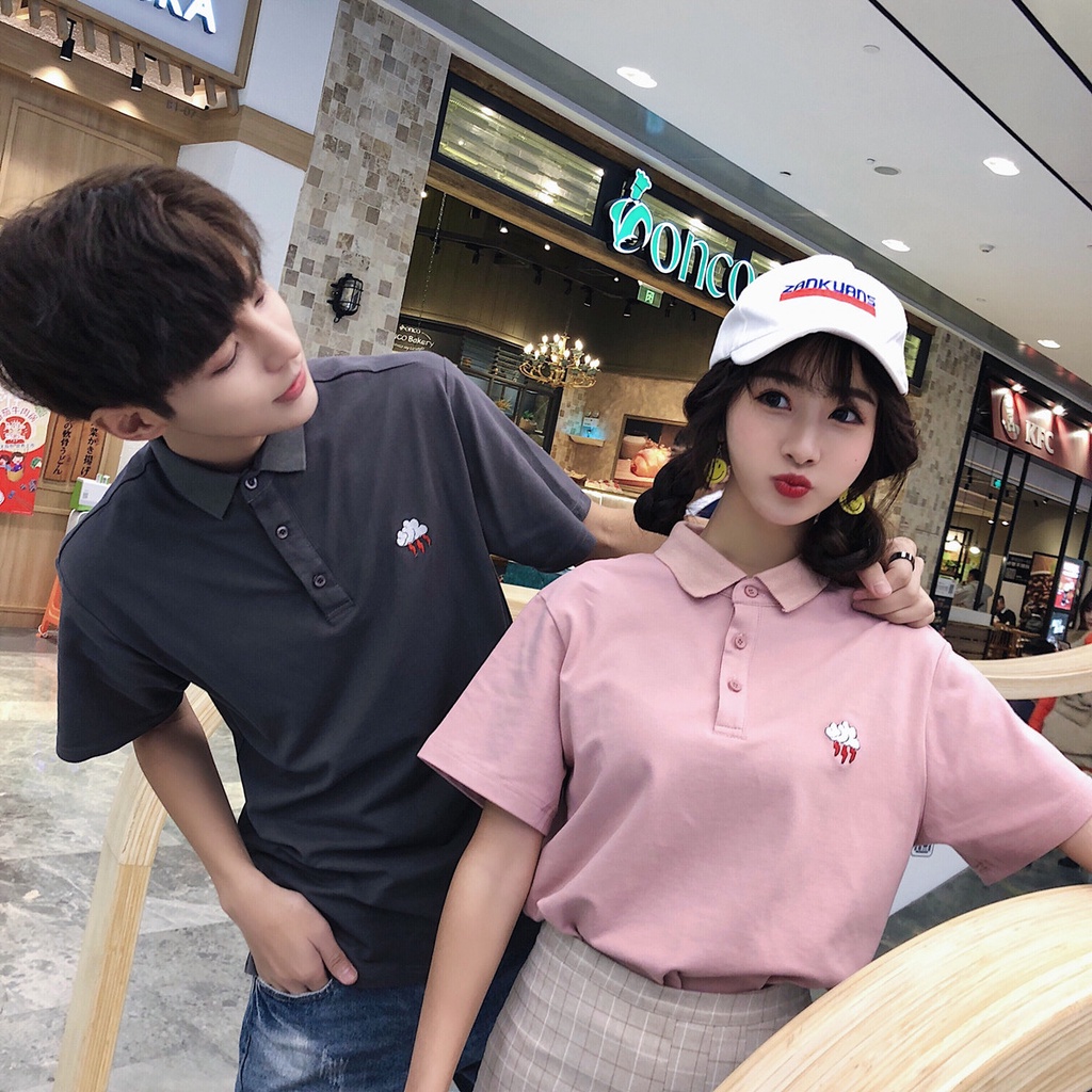 Áo Nữ Form Rộng, Áo Thun Polo Nữ Có Cổ Trụ Đẹp Chất Cotton Form Unisex In Đám Mây Siêu Đẹp Nam Nữ Đều Mặc Được TTQ0062