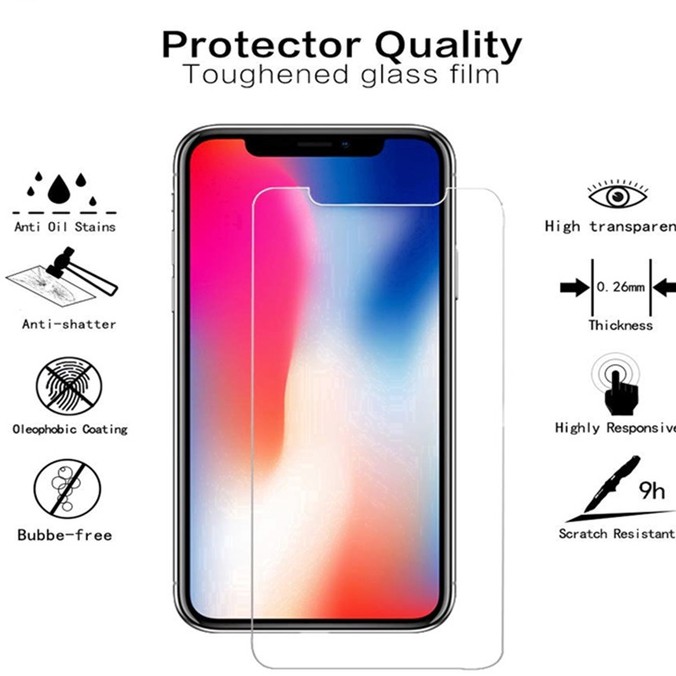 500D Kính Cường Lực Bảo Vệ Màn Hình Cho điện Thoại 12 11 Pro Max X Xs Max XR 8 7 Plus SE | BigBuy360 - bigbuy360.vn