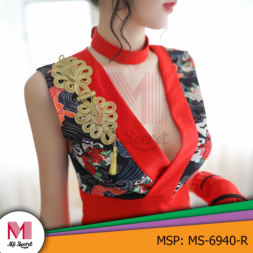 Cosplay - Cô Gái Trung Hoa Quyến Rũ - Đồ Ngủ Hóa Trang Cô Gái Trung Hoa Sexy, Quyến Rũ, Gợi Cảm, Khiêu Gợi - MS-6940-R | BigBuy360 - bigbuy360.vn