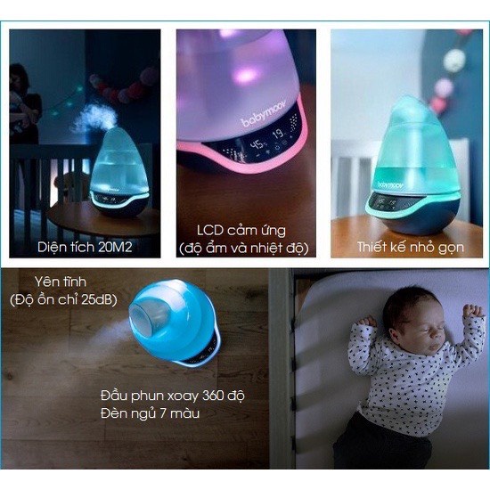 MÁY TẠO ẨM KHUẾCH TÁN TINH DẦU BABYMOOV