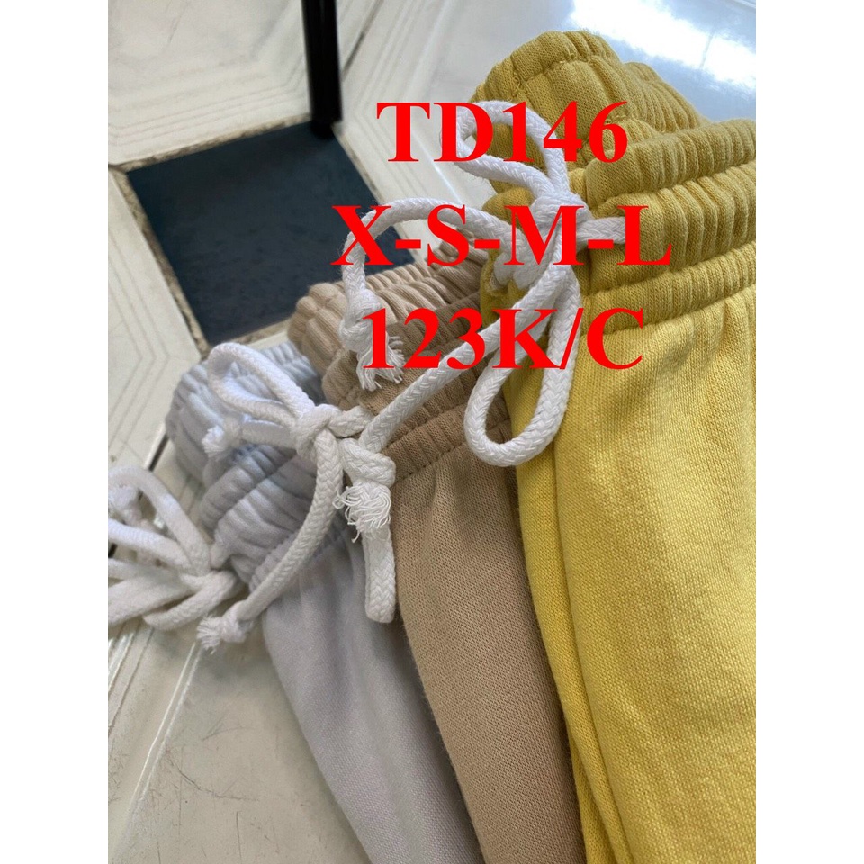 * Mã TD146: Quần nỉ jogger xuất Mỹ hàng dư xịn chính hãng, màu trung tính nam nữ đều mặc được.
