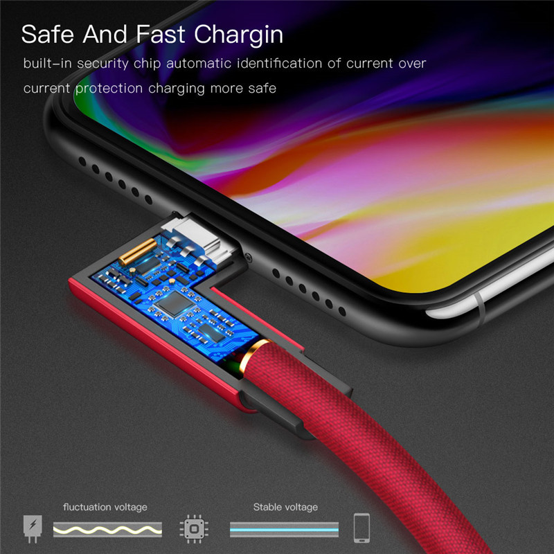 Dây Cáp Sạc Nhanh KAXOE Cho Iphone 8 Pin USB Type C 90 Độ