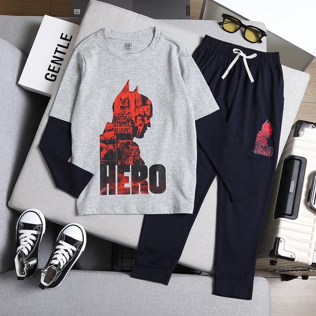 Bộ bé trai thu đông bộ dài tay bé trai 13-26kg hàng xuất khẩu Jennie kids J340