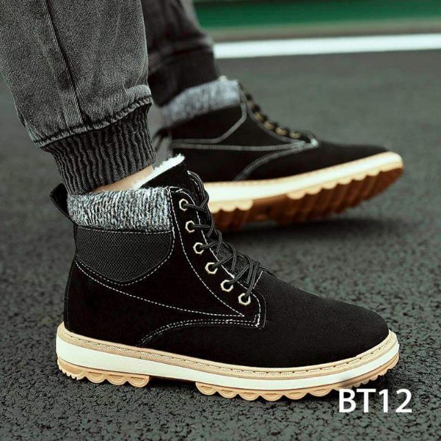 Giày cao cổ đen - BT12