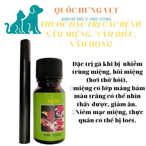 Nấm họng bột-lọ 30g-nấm miệng,nấm diều,nấm họng cho gà đá gà chọi QUỐC HƯNG VET