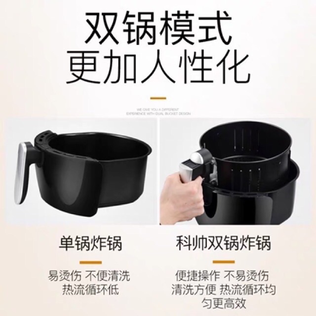 [Xả kho] Nồi chiên không dầu Keshuai AF606 cảm ứng 1500w