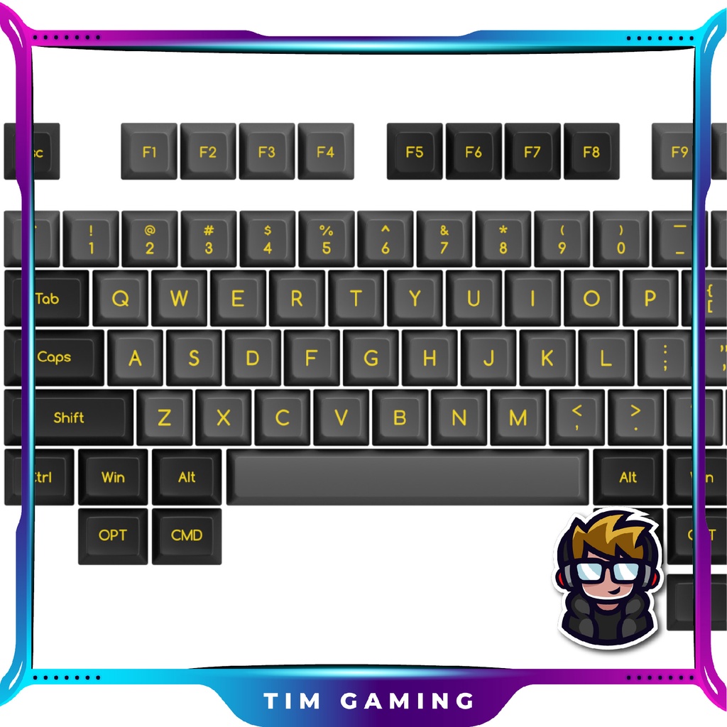 Bộ Keycap Akko SAL – Black&Gold