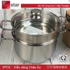 BỘ NỒI HẤP INOX 2 TẦNG FIVESTR 30CM VUNG KÍNH DÙNG ĐƯỢC BẾP TỪ