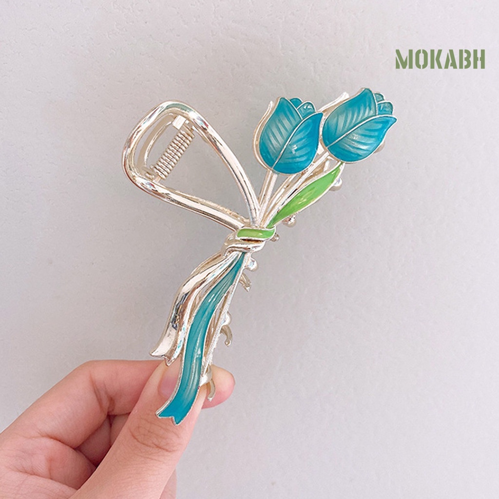 < Kẹp Tóc Càng Cua Hoa Tulip Viền Mịn Sang Trọng Cao Cấp Phong Cách Ngọt Ngào Tươi Mới Cho Nữ