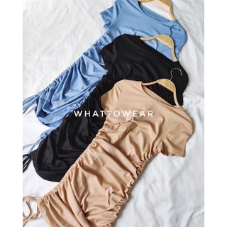 Đầm thun gân Whattowear