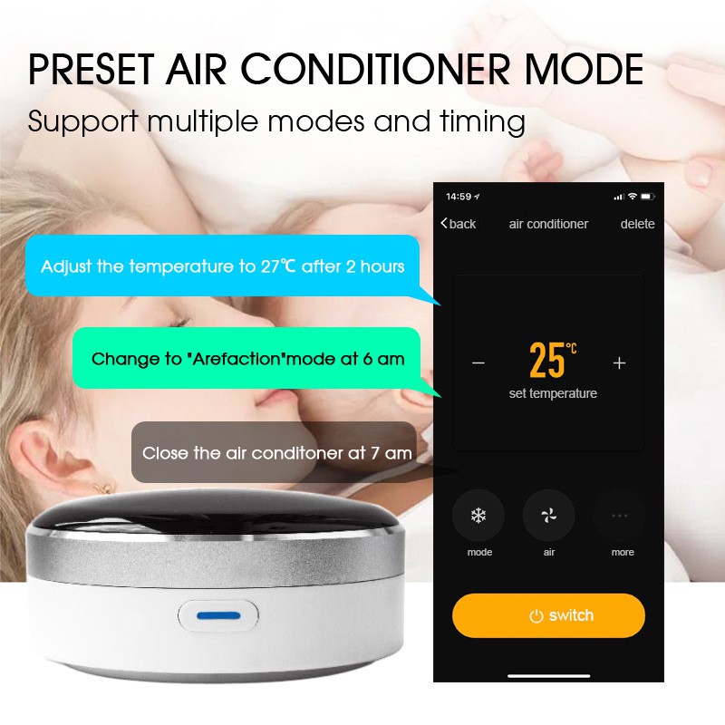 【In Stock】Universal WIFI Universal Infrared Remote Control TV Set Top Box Air Conditioner Smart Speaker Voice