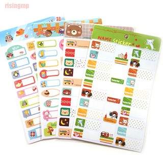 Risingmp☪ Removable Book Notebook Index Name Sticker Label Writable School Supply