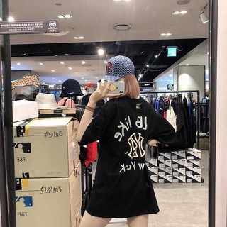 Áo Thun Tay Lỡ MLB LIKE Unisex (Trắng/Đen)
