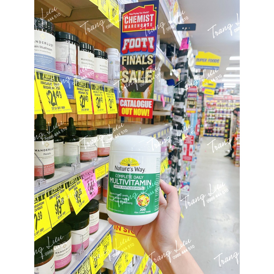 Vitamine Tổng Hợp Tảo Biển Nature's way Multivitamin_200 viên