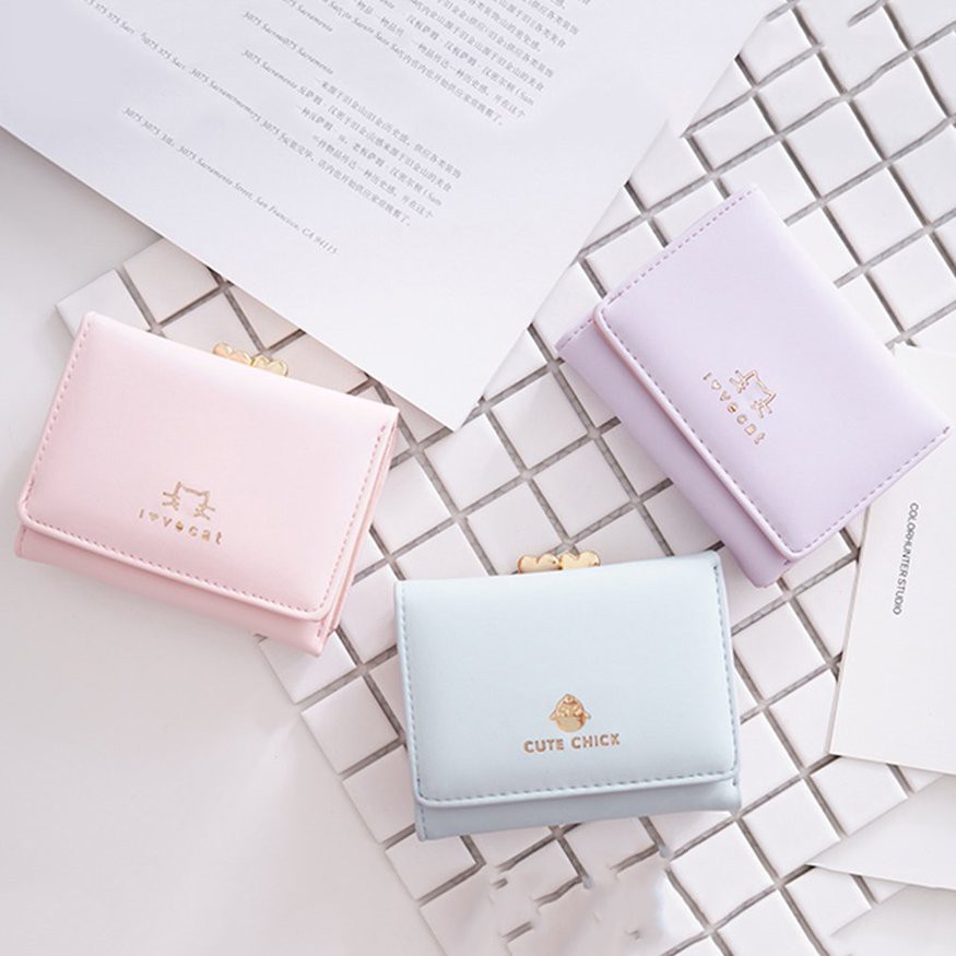 Ví nữ ngắn in họa tiết động vật xinh xắn | BigBuy360 - bigbuy360.vn