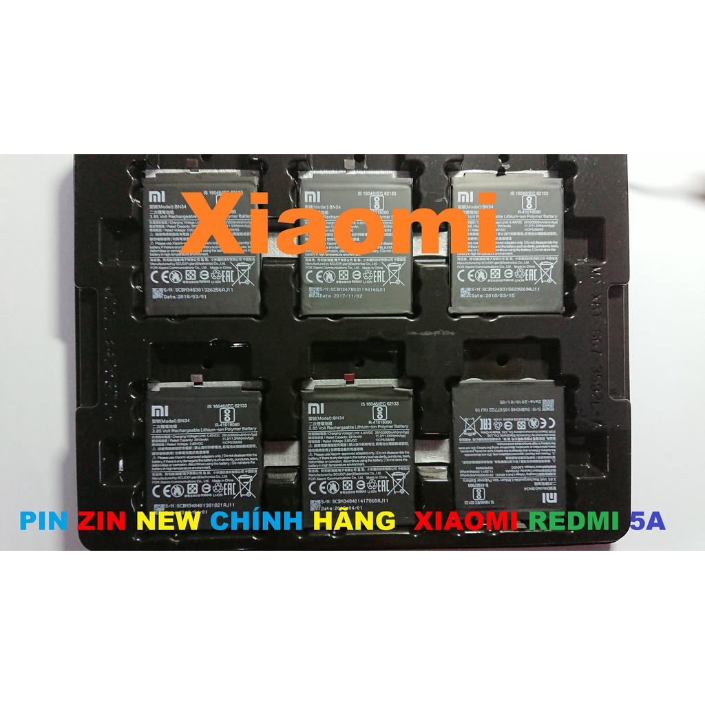 PIN ZIN NEW CHÍNH HÃNG CHO XIAOMI REDMI 5A-BN34