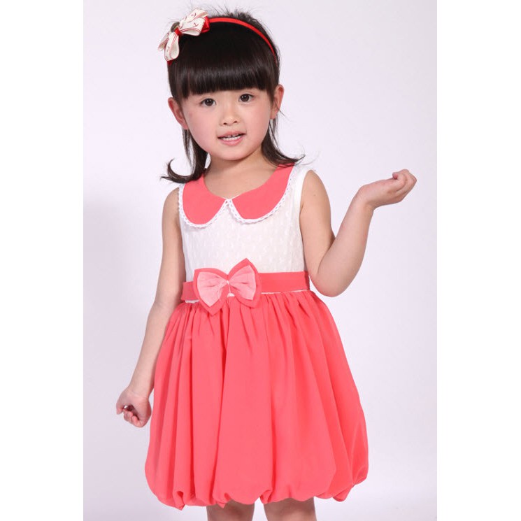 Đầm voan bí phối cổ sen xinh xắn