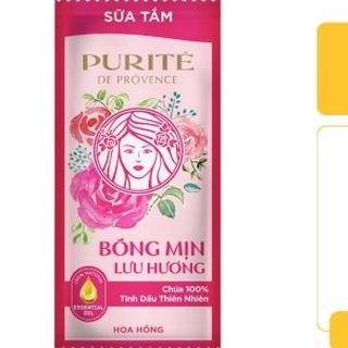 Dây Sữa tắm Purite Hoa Hồng 10 gói