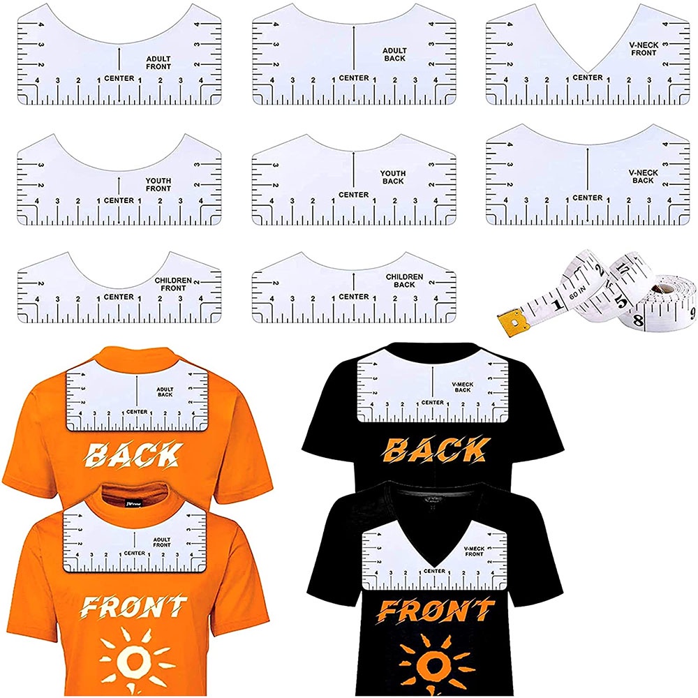 Set 8 Thước Đo Áo Thun PVC 60Inch Kèm 1 Thước Đo Dành Cho Người Lớn Trẻ Em