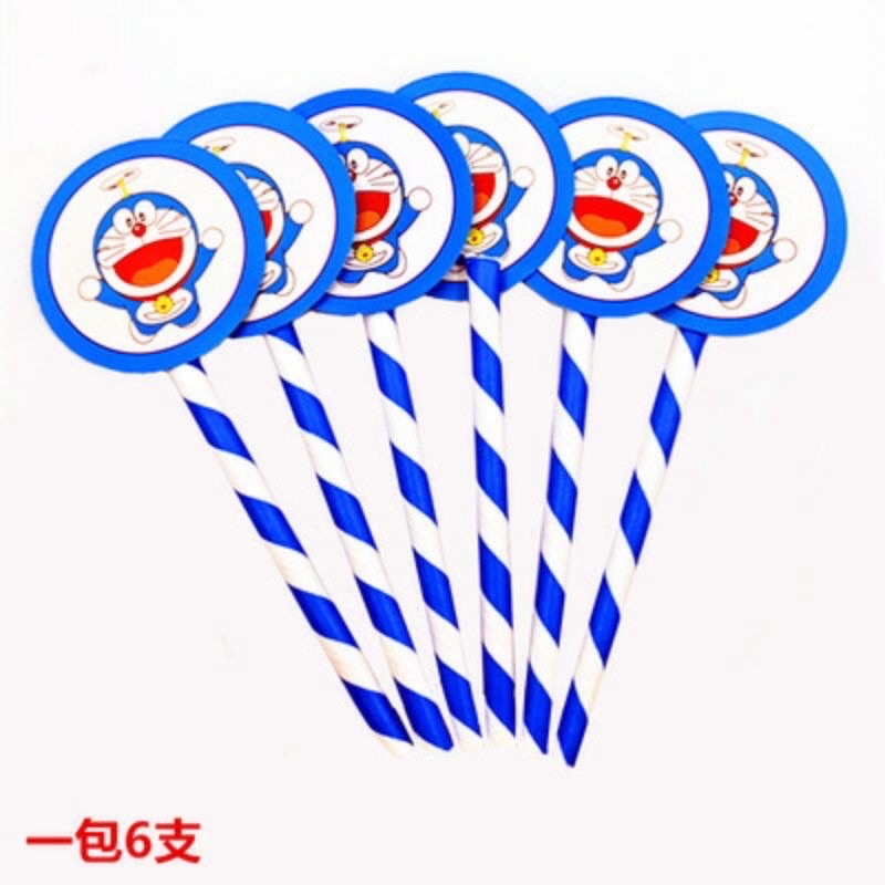 Set 5 que cắm hình kẹo mút trang trí bánh kem, phụ kiện trang trí bánh