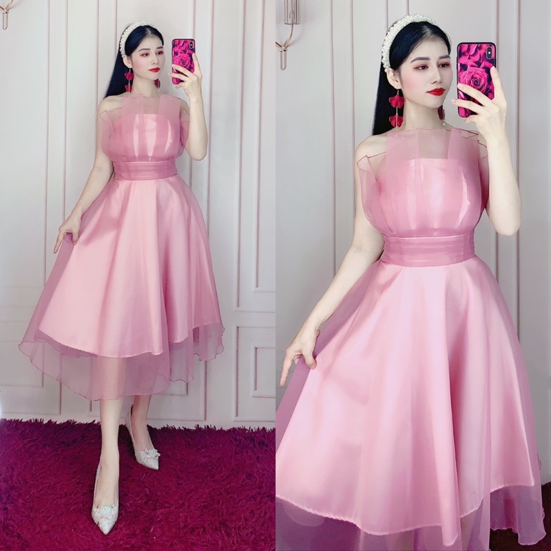 Đầm xoè dự tiệc cúp ngực bo eo con kiến siêu xinh TRIPBLE T DRESS -Size M/L (kèm ảnh/video thật) MS42Y