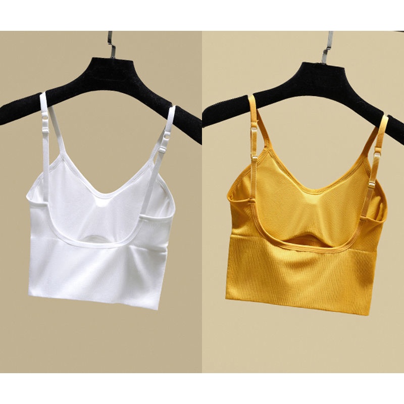 Áo Lót Hai Dây Cổ Chữ U Hở Lưng Có Mút Nâng Ngực Tàng Hình Cho Nữ